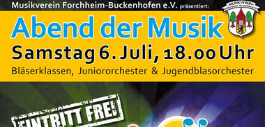 Vorschau Abend der Musik am Samstag, 06. Juli